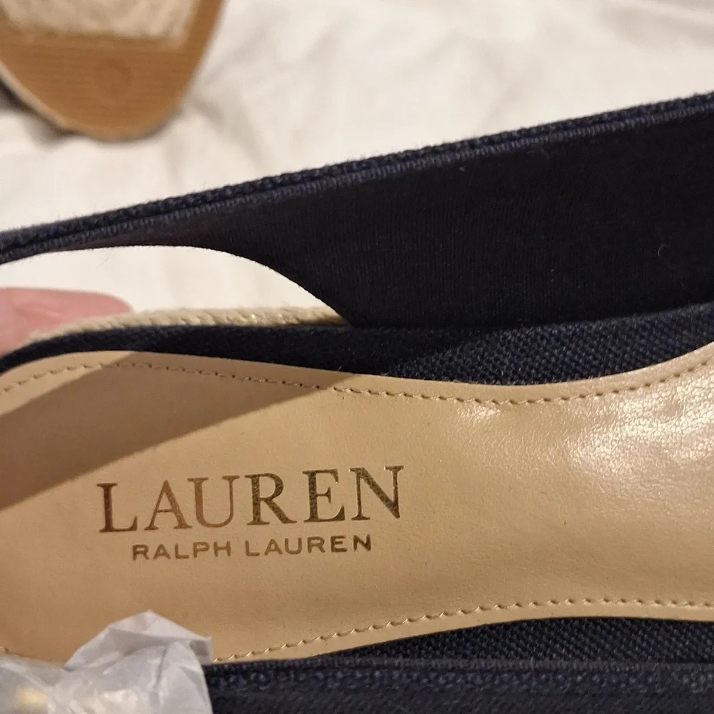 Lauren Ralph Lauren Hadley Espadrille Wedges Size 9.5 (NWOB)